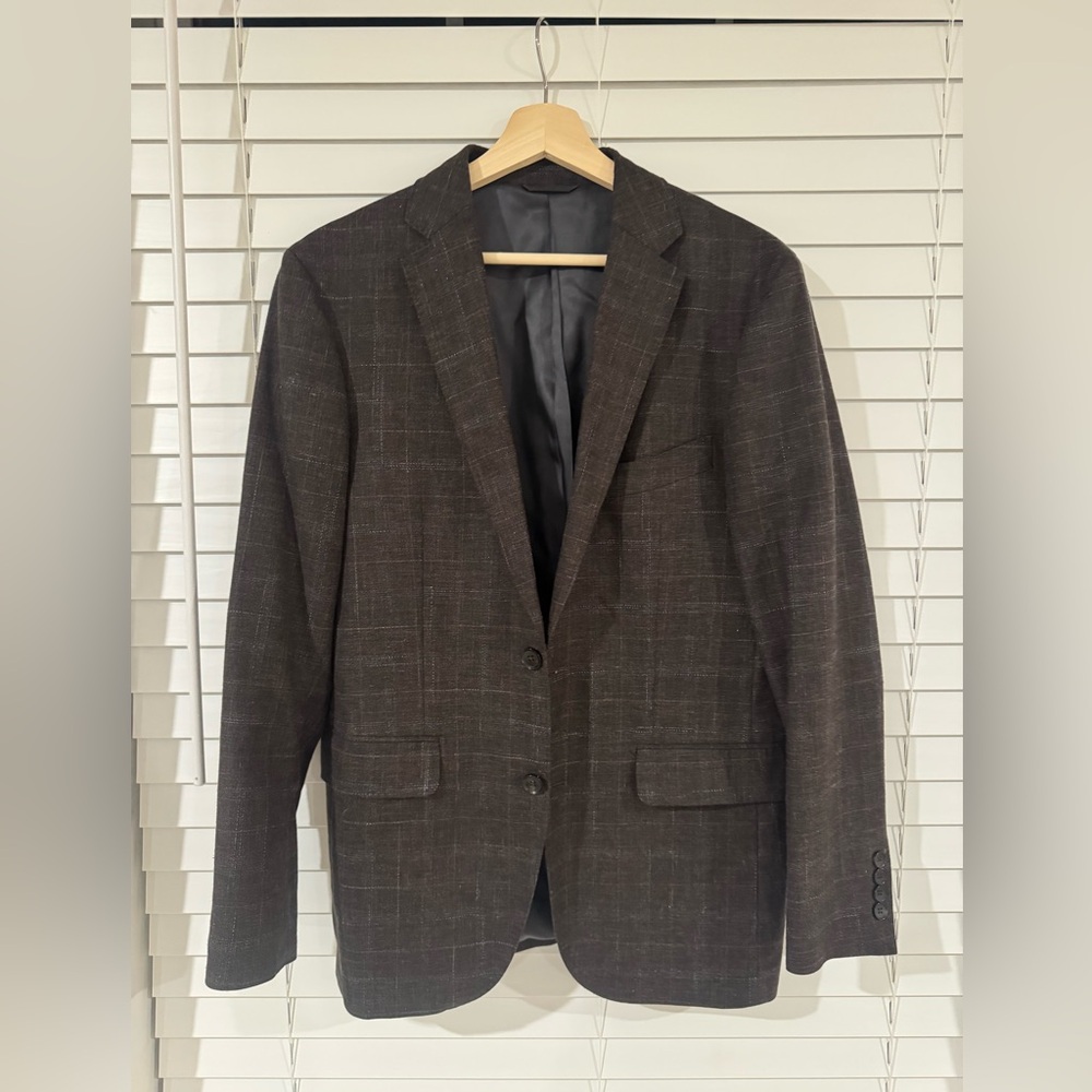 Rodd & Gunn Dark Brown Checkered Blazer